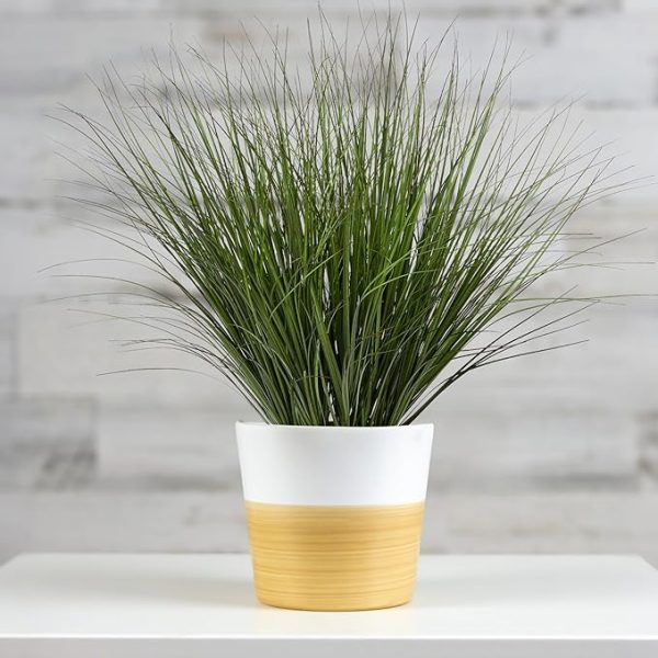 17.3" Fake Plants Artificial Wheat Grass Greenery Plastic Plants Fake Grass Artificial